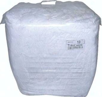 Industrieputzlappen (Trikot, weiß), 10 kg Ballen