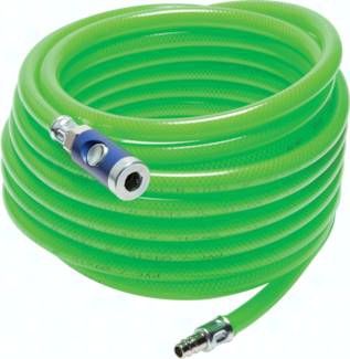 PVC-Gewebeschlauch 6x12mm, 5mtr. mit Kupplung & Stecker