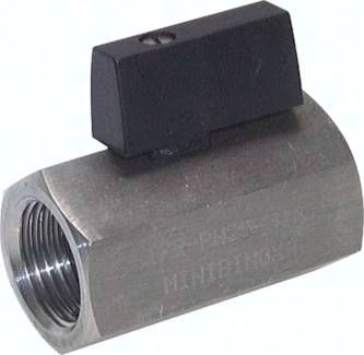 Edelstahl-Minikugelhahn Innengewinde G 3/8", PN 25