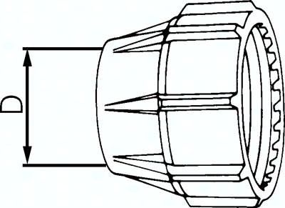 Überwurfmutter für PEX-Rohrverschraubung, PP, 32 mm