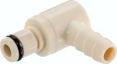 Winkel-Kupplungsstecker (MC) mit Schlauchtülle, Polypropylen (beige)