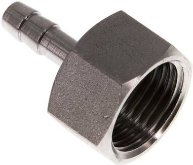 Aufschraub-Schlauchtülle G 1/2"-6mm, 40 bar 1.4571