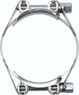 Gelenkbolzenschelle 2-teilig, 75 - 83 mm, 1.4301 (W4)