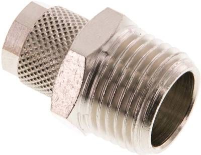 Gerade Verschraubung R 1/2"-10 x 8mm, Messing vernickelt