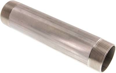 Rohrdoppelnippel R 2"-250mm, 20 bar 1.4571