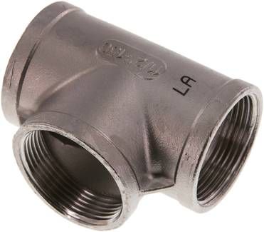 T-Stück Rp 1 1/2" (IG), 10 bar 1.4408