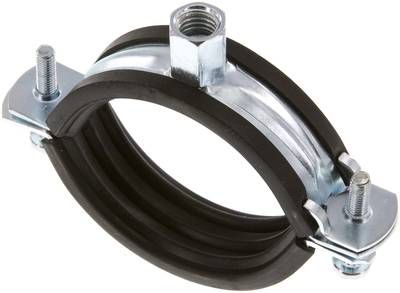 Rohrschelle 55 - 61mm,Stahl verzinkt mit Einlage, FISCHER