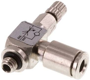 Winkel-Drosselrückschlag-ventil M 5-4mm,zuluftregelnd (Sonderausführung)