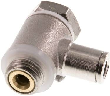 Winkel-Drosselrückschlag-ventil G 1/4"-6mm,zuluftregelnd (Sonderausführung)