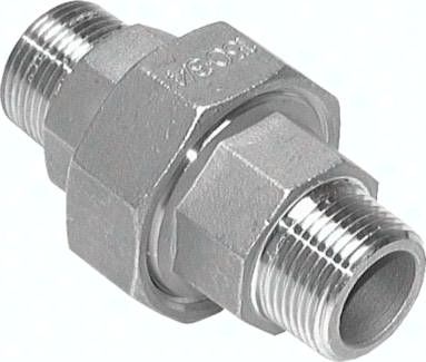 Doppelnippel trennbar R 1/8" flach dichtend,16 bar 1.4408