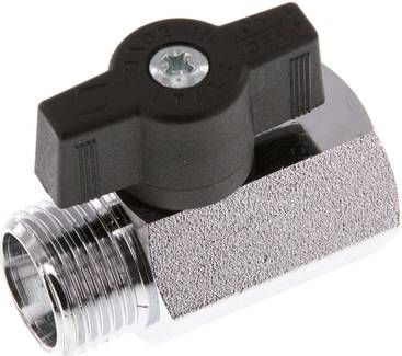 Messing-Minikugelhahn Innen-/ Außengewinde G 1/2", PN 15