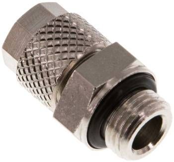 Gerade Verschraubung G 1/8"-6 x 4mm, Messing vernickelt