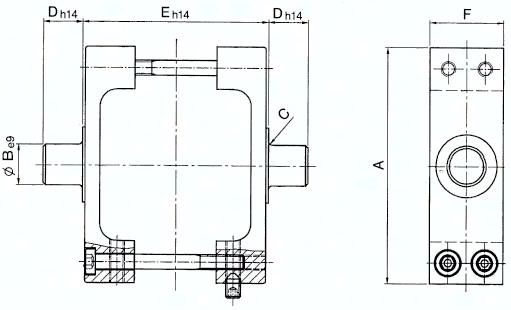 ISO 15552-Mittenschwenk-befestigung 32 mm (XL)