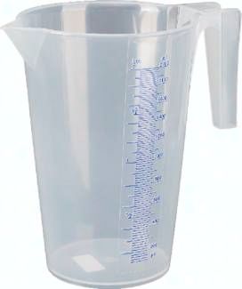 1 ltr. Messbecher (PP, transparent), mit Skalierung, lebensmittelecht