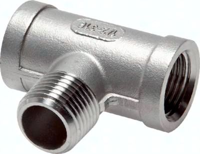 T-Einschraubstück Rp 3/4"(IG)-R 3/4"(AG), 16 bar 1.4408