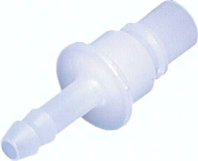 Kupplungsstecker (NW7,2) 6 mm Schlauch, PVDF absperrend