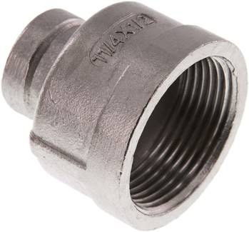 Rundmuffe Rp 1 1/4"-Rp 1/2", 16 bar 1.4408