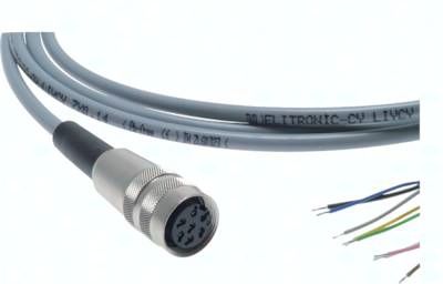2 mtr. Anschlusskabel für DRP, gerader Stecker (IP 65), 7-adrig