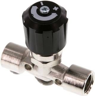 Nadel-Absperrventil, Messing vernickelt, G 1/4", PN 18