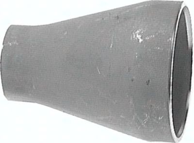 Reduzierstück 76,1 x 2,9mm/42,4 x 2,6mm, P235GH-TC1 Stahl schwarz nahtlos