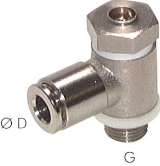 Drosselrückschlagventil G 1/8"-6mm, abluftregelnd (Standard)