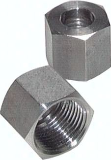 Überwurfmutter mit Linksgewinde 1.4571, G 3/8" LH, 4 / 6 / 9 mm