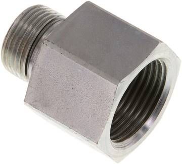 Hydraulik-Reduzierung G 3/4"(AG)-G 1"(IG), Stahl verzinkt, Elastomerdichtung