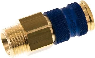 Kupplungsdose (NW7,2) G 1/2"(AG), blau, Sechseck SW12