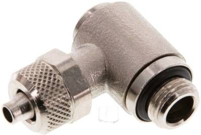 Winkel-Verschraubung G 1/8"-6 x 4mm, Messing vernickelt, Innenskt.