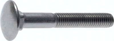 Flachrundschraube DIN 603, M 6x30, Edelstahl A2 (ohne Mutter)