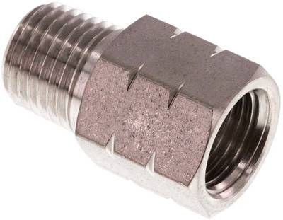 Reduziernippel NPT 1/4"(AG)-G 1/4"(IG), 40 bar 1.4571