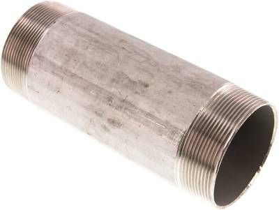 Rohrdoppelnippel R 2 1/2"-180mm, 20 bar 1.4571