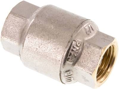 Rückschlagventil, G 1/2", PN 20, Messing vernickelt