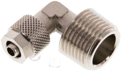 Winkel-Verschraubung R 3/8"-6 x 4mm, Messing vernickelt