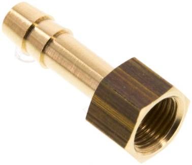 Aufschraub-Schlauchtülle G 1/8"-6mm, 16 bar Messing