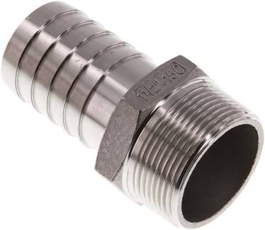 Gewindetülle R 1 1/2"-38mm, 16 bar 1.4408