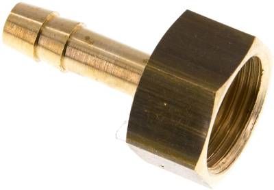 Aufschraub-Schlauchtülle G 3/8"-6mm, 16 bar Messing