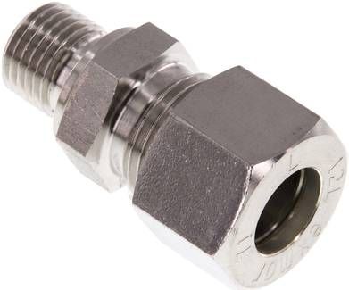 Gerade Schneidringverschr. 12 L-G 1/4", Klemmring 1.4571 (NC)