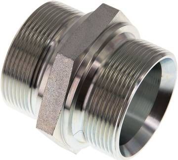 Hydraulik-Doppelnippel G 2"-G 2", Stahl verzinkt