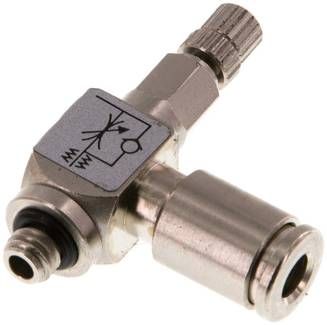 Winkel-Drosselrückschlag-ventil M 5-4mm,abluftregelnd (Standard)