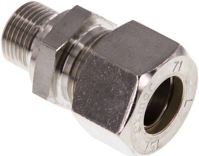 Gerade Schneidringverschr. 15 L-G 3/8", Klemmring 1.4571 (NC)