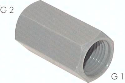 Muffe G 1 1/2"-G 1 1/2", PP