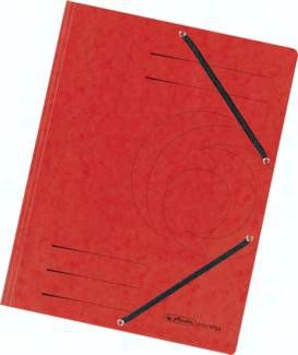 HERLITZ Eckspannermappe rot, mit 3 Einschlagklappen