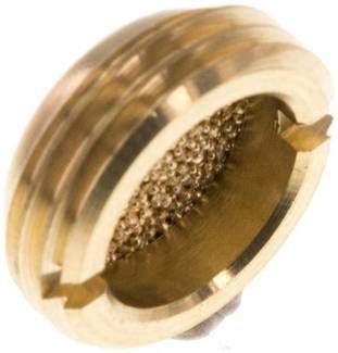 flacher Schalldämpfer G 1/2", Sinterbronze, zum Versenken