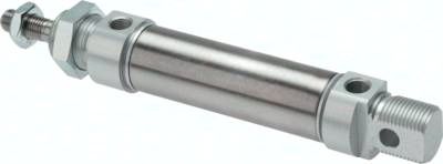 ISO 6432-Zylinder, doppeltwir-kend, Kolben 10mm,Hub 80mm