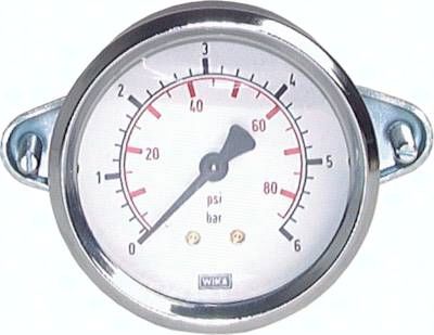 Einbaumanometer, 3-kant-Frontring, 40mm, 0 - 1 bar