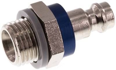 Kupplungsstecker (NW5) G 1/4"(AG), Messing vernickelt