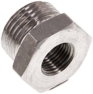 Reduziernippel G 3/8"(AG)-G 1/8"(IG), 40 bar 1.4571