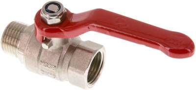 Messing-Kugelhahn, Eco-Line, R / Rp 1/2" (AG/IG), PN 25