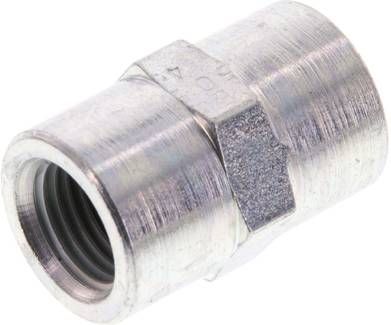 Hochdruck-Muffe G 1/4"-G 1/4", Stahl verzinkt